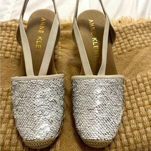 Anne Klein sequin espadrilles, size 9.5. New without tags.